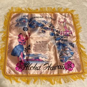 Vintage Hawaiian island sister pillow cover